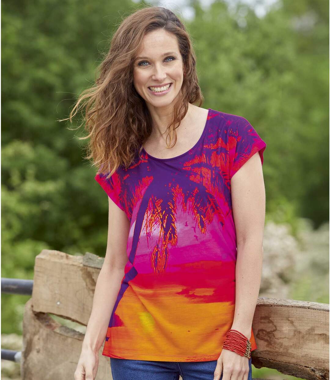 Women's Multi-Colored Sunset T-Shirt Atlas For Men