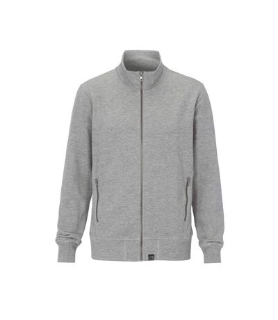 Mens French Terry Full Zip Jacket Grey Melange Cottover