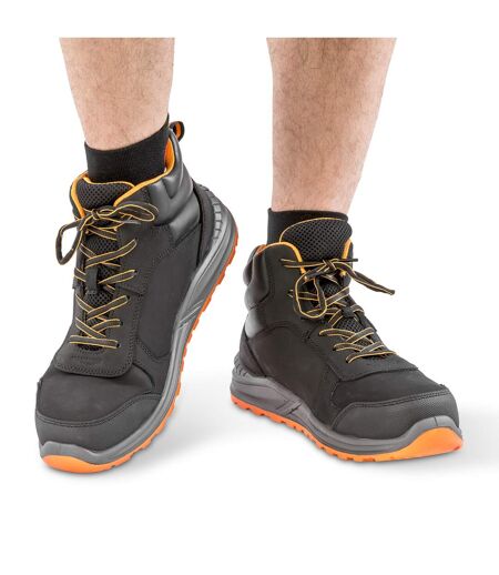 Bottines De Sécurité Stirling Adulte Noir Gris Orange WORK-GUARD By Result