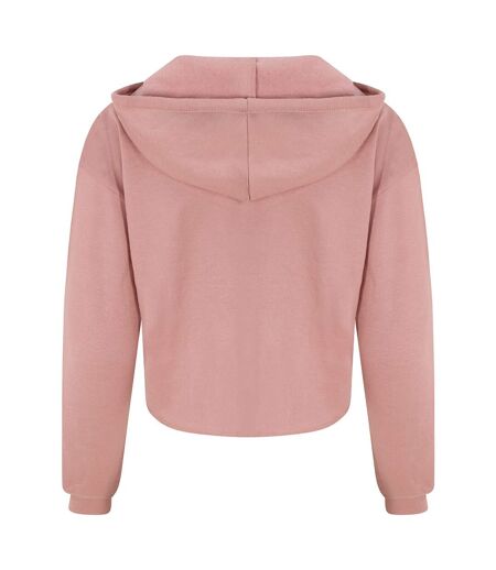 Sweat Court À Capuche Girlie Femme Vieux Rose AWDis