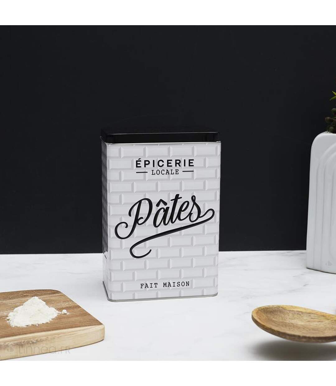 Boite de rangement aliments en métal BROOKLYN Pâtes-2