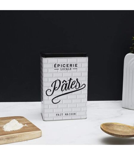 Boite de rangement aliments en métal BROOKLYN Pâtes