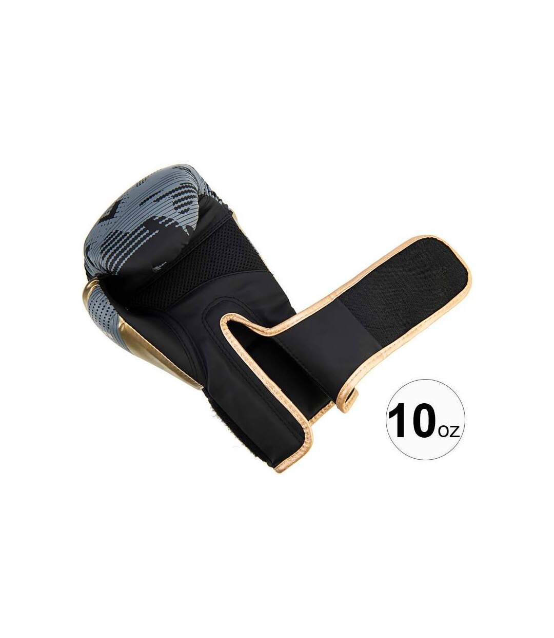 Set d'entrainement de boxe gris et or Arena Gants de 10 oz-4