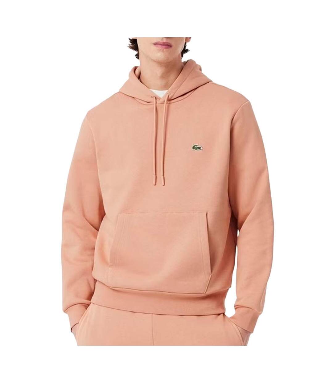 Sweat rose homme lacoste en mollet-1