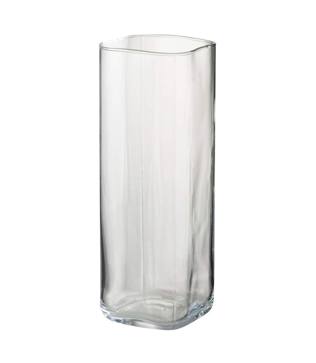 Vase Design Carré Droit 32cm Transparent-1