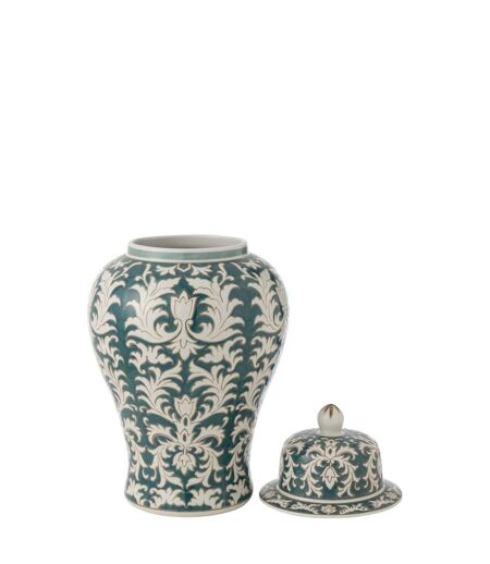 Vase Déco en Verre Victoria 51cm Vert & Blanc