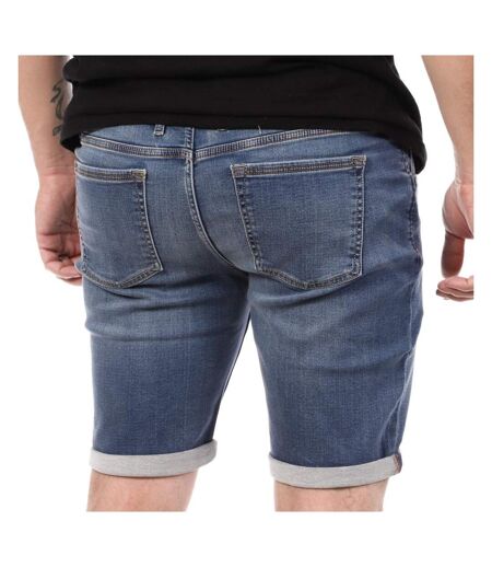 Short en Jean Bleu Clair Homme Schott Luca - 3XL