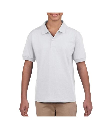 Dryblend polo enfant unisexe blanc Gildan