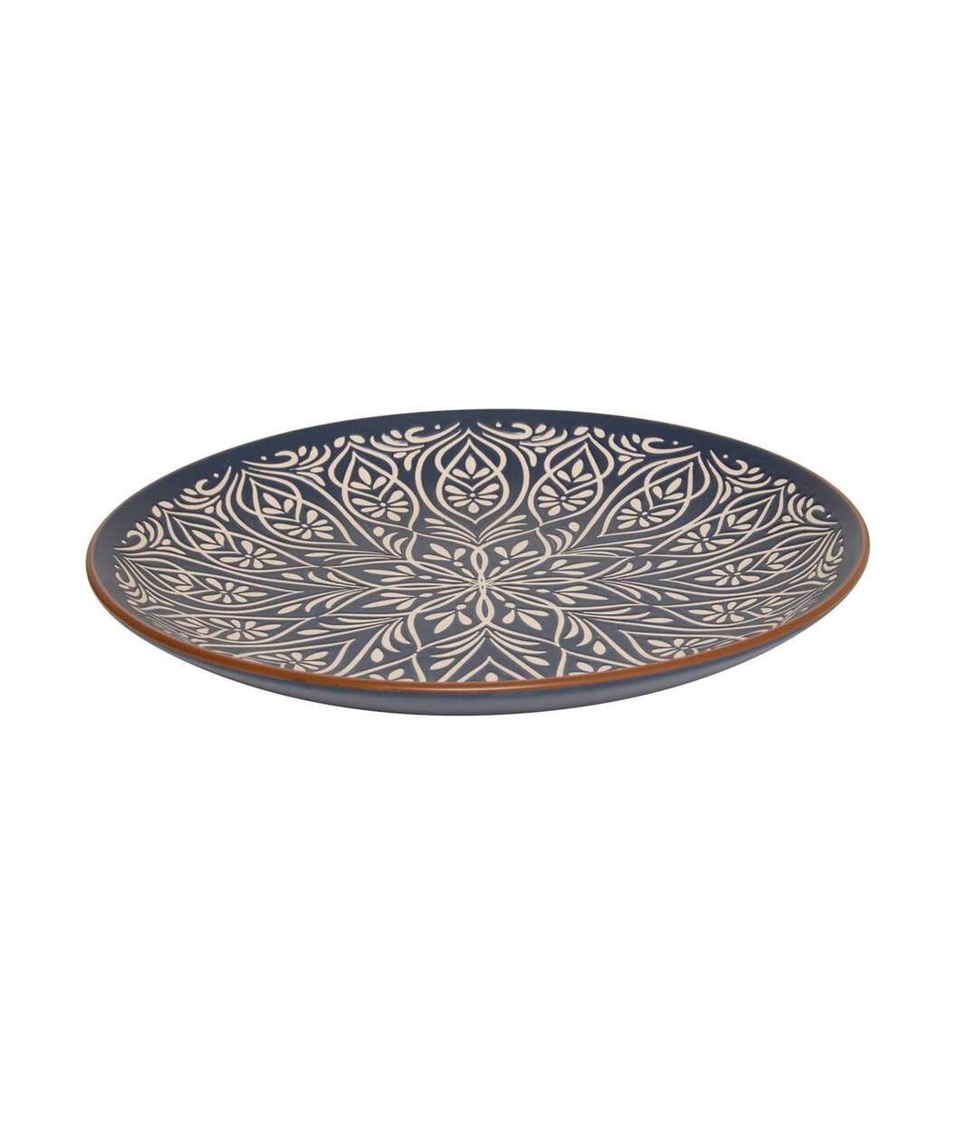 Lot de 6 Assiettes à Dessert en Céramique Inès 21cm Bleu-2