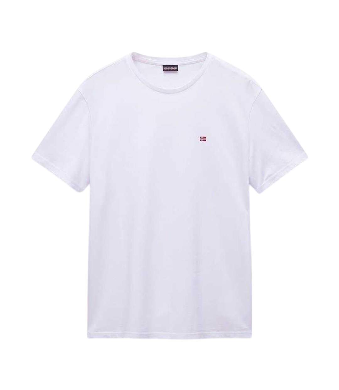 T-shirt Manches Courtes Motif/style Logo Salis Homme Blanc Vif Napapijri-1