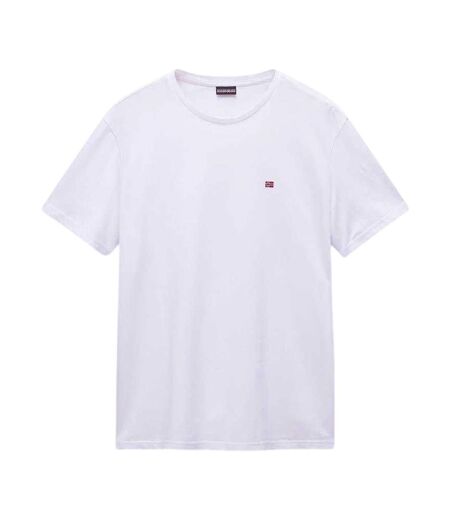 T-shirt Manches Courtes Motif/style Logo Salis Homme Blanc Vif Napapijri