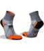 Mens Marathon Fresh Ankle Socks Minimum Grey Orange Hilly-3