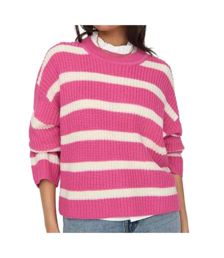 Pull à Rayures Rose Femme JDY Stripe - XL