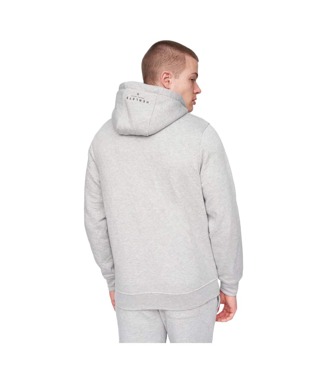 Sweat à capuche curveball homme gris chiné Henleys