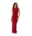 Womens/ladies Cinched Waist Maxi Dress Wine Biba-1