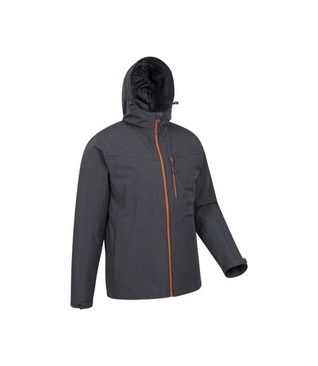 Mens Brisk Extreme Waterproof Jacket Dark Grey Mountain Warehouse