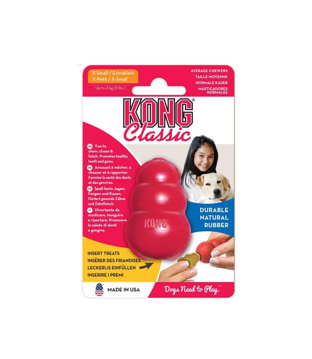 Classic dog chew toy xs red KONG-4
