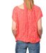 Tunique femme fuchsia en mousseline doublée col rond dentelle-2