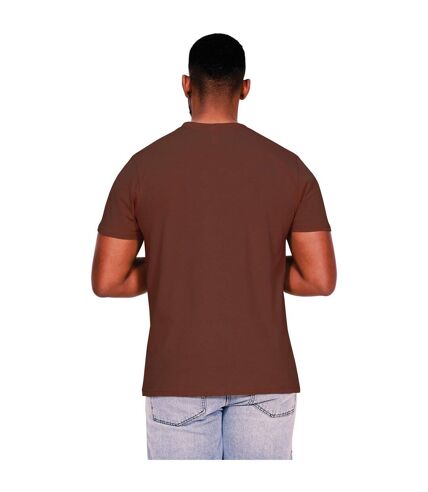 Casual Classics Mens Core Ringspun Cotton Slim T-Shirt (Chocolate) - UTAB574