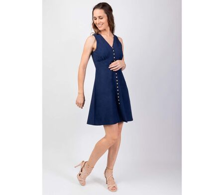 Robe courte unie MAURINE larges bretelles Coton Du Monde