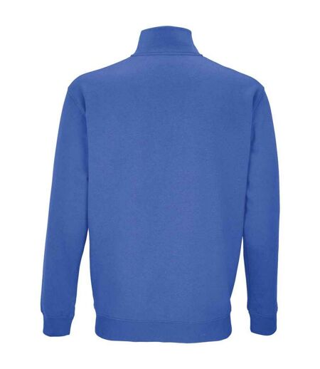 Unisex adult conrad quarter zip sweatshirt royal blue SOLS