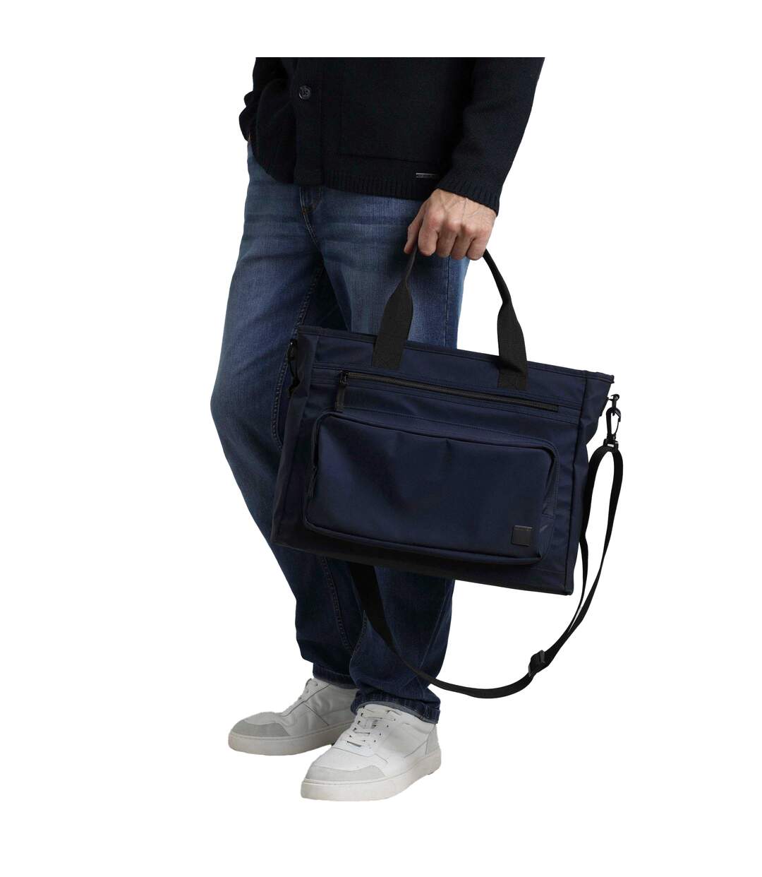 Irving commuter messenger bag one size navy Weird Fish-3