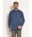 Chemise coton micro motif manches longues-1