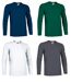 lot 4 T-shirts manches longues HOMME - blanc vert bleu gris