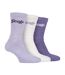 Ladies Ribbed Outdoor Boot Socks - 3 Pack, Reinforced Heel and Toe Hiking Socks-1