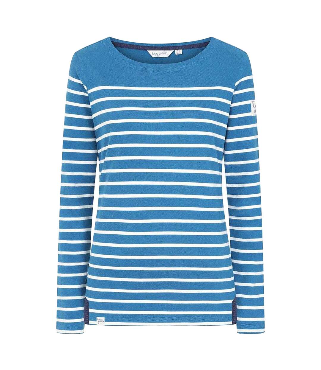 Haut Motif/style Rayé Femme Bleu Sarcelle Lazy Jacks-1