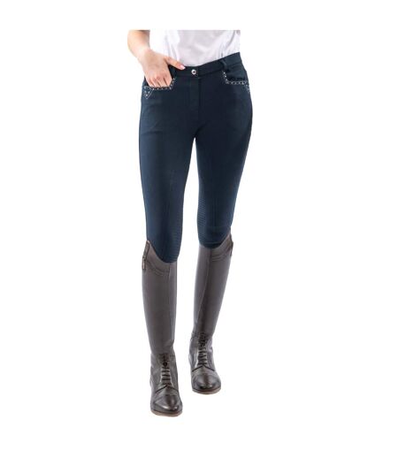 Womens/ladies Birtle Diamante Breeches Navy Whitaker