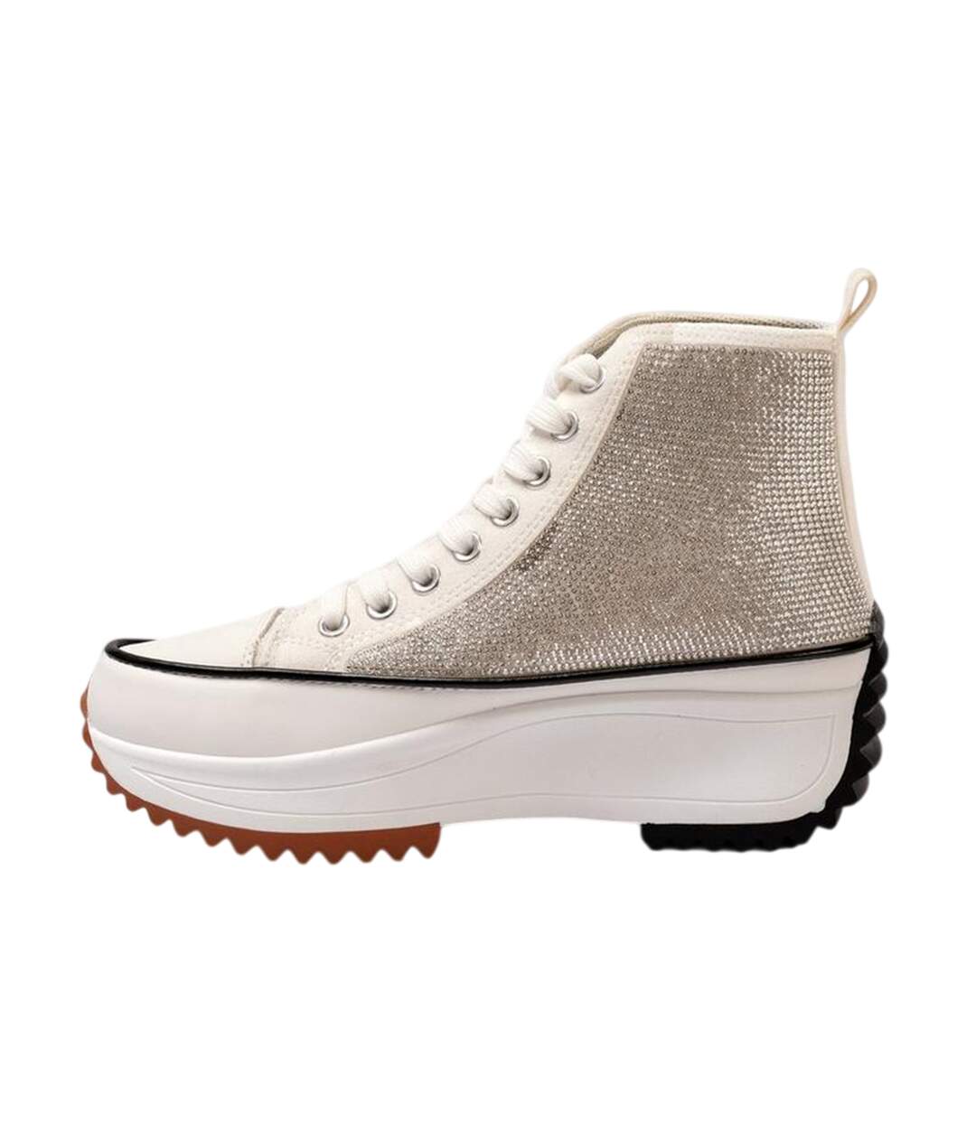 Baskets Montantes Femme Blanc Pailleté Firetrap-2