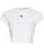 T-shirt Court Motif/style Monochrome Femme Blanc Calvin Klein-2
