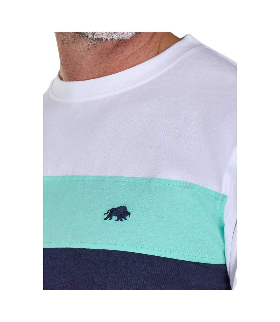 T-shirt Homme Bleu Marine Raging Bull-4
