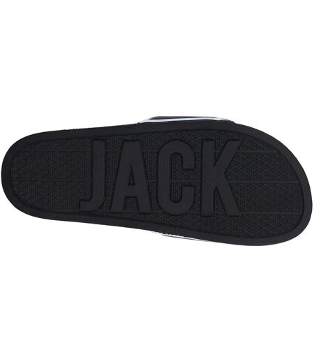 Mens Logo Sliders White Black Jack Wills