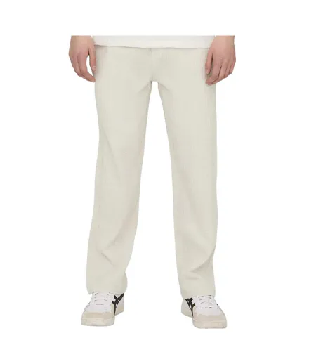 Pantalon fluide gaz de coton beige homme only & sons onssinus 0158