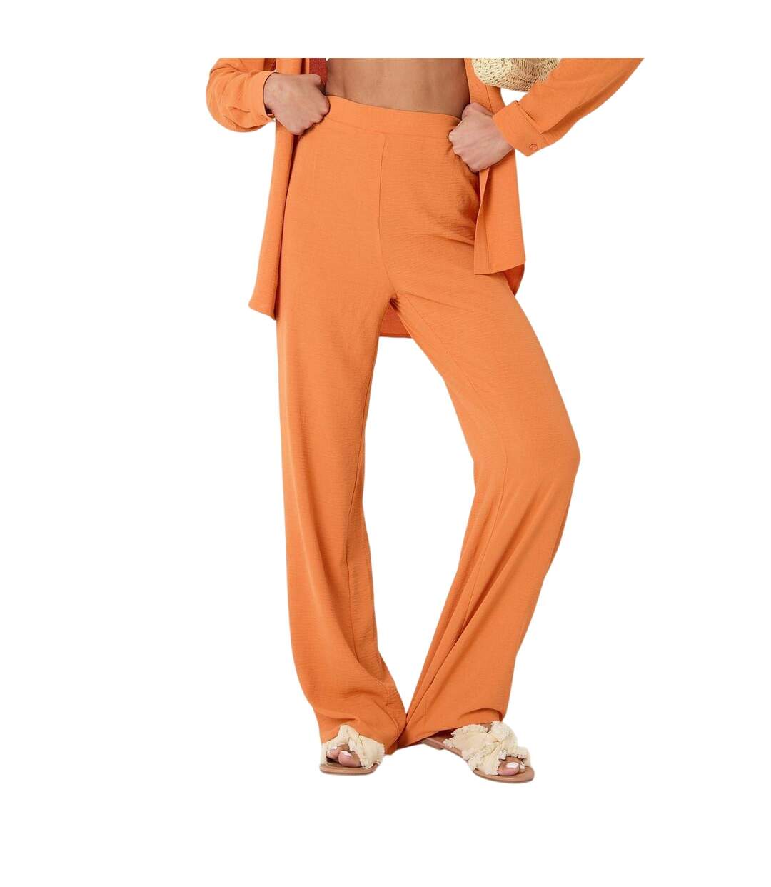 Pantalon Travail Femme Orange I Saw It First-2