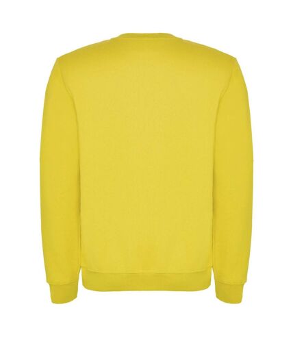 Unisex adult clasica crew neck sweatshirt yellow Roly