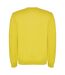 Unisex adult clasica crew neck sweatshirt yellow Roly