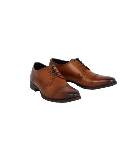Debenhams Mens Woods Contrast Leather Derby Shoes (Tan) - UTDH5910
