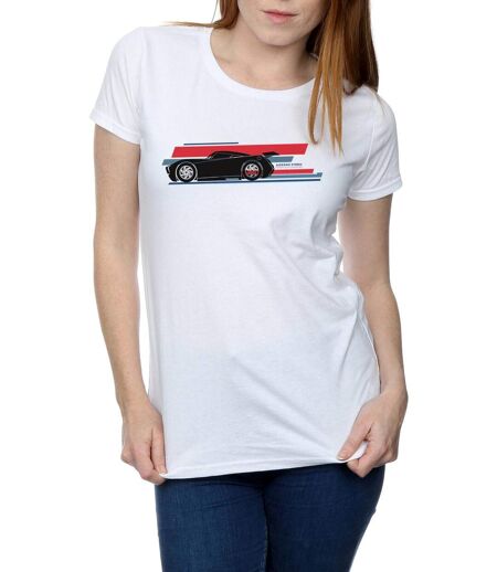 Disney - T-shirt CARS JACKSON STORM STRIPES - Femme (Blanc) - UTBI13635