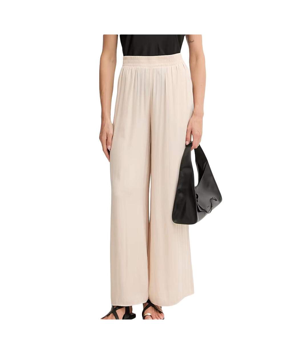 Pantalon fluide/toile beige morgan pwenda-1