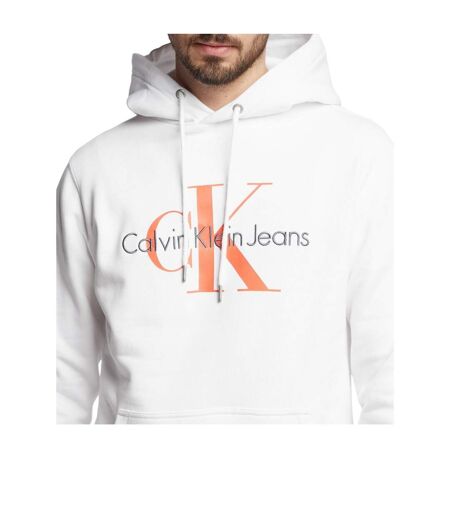 Sweat À Capuche Motif/style Logo Homme Blanc Vif Calvin Klein