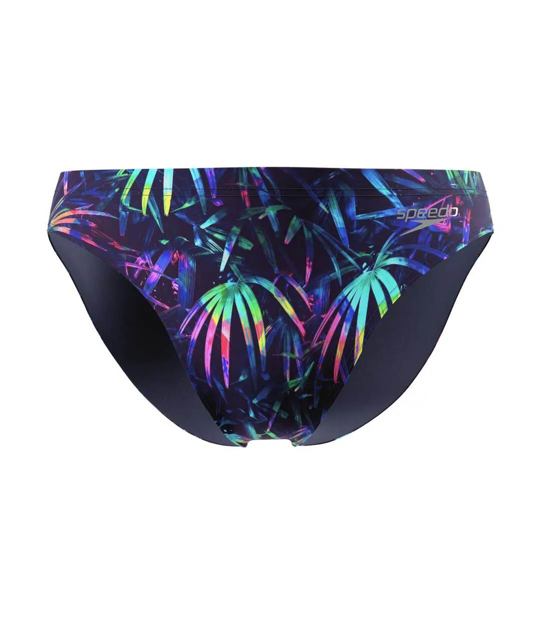 Mens Beachstar Tropical Leaves Briefs Navy Blue Speedo-1