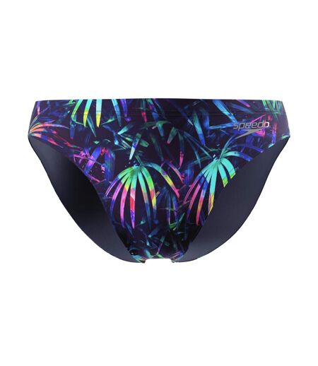 Mens Beachstar Tropical Leaves Briefs Navy Blue Speedo