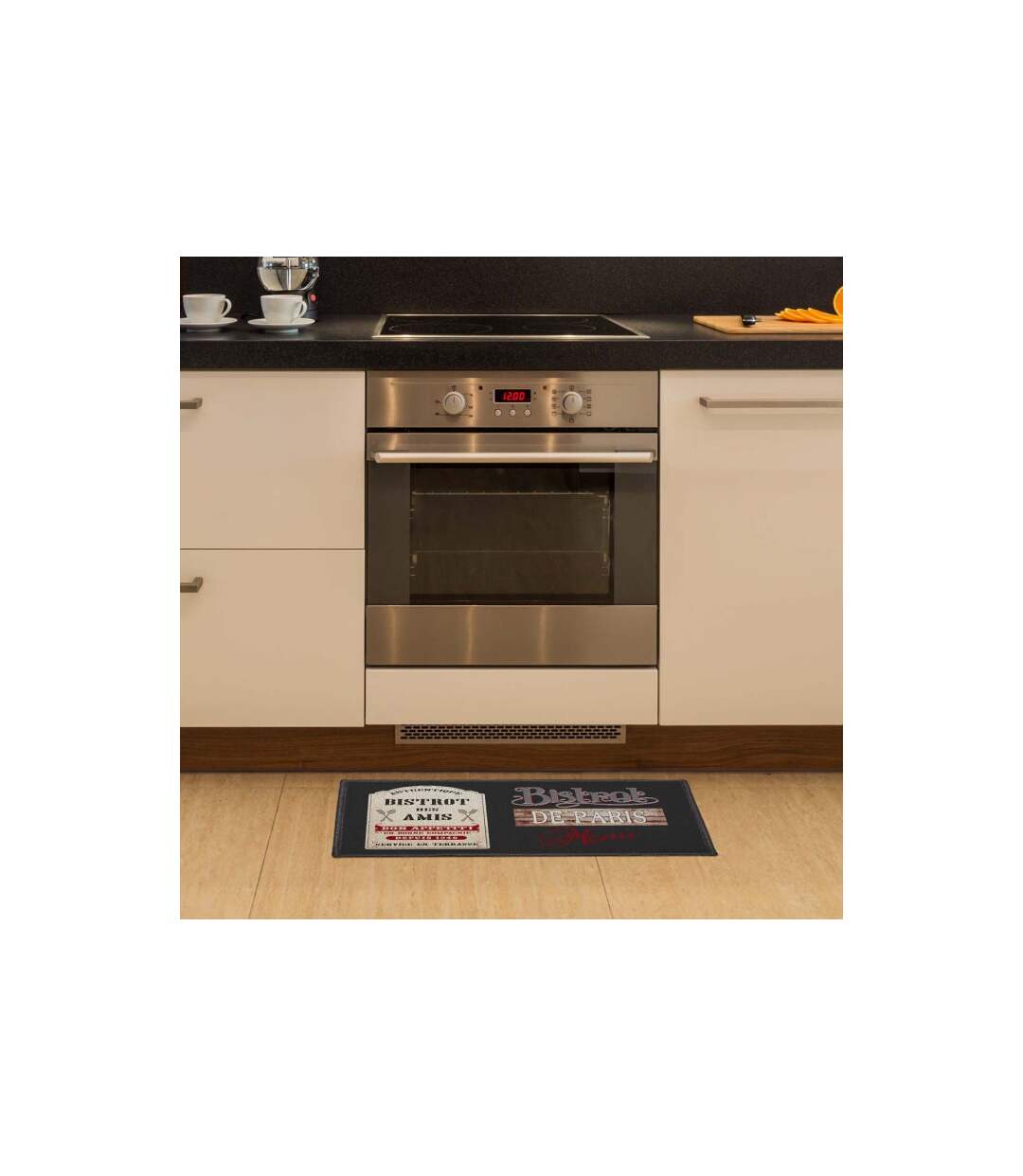 Tapis Rectangle Bistrot Des Amis 50x80cm Noir-2