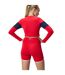 Womens/ladies Solid Bound Swim Shorts Red Speedo-3