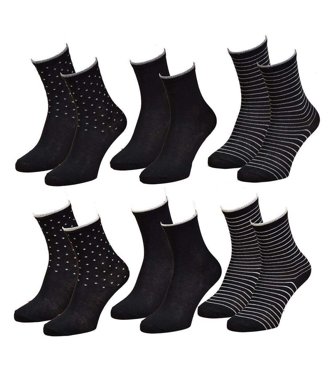 Chaussettes femme INFINITIF Qualité et Confort-Assortiment modèles photos selon arrivages- Pack de 12 Paires INFINITIF