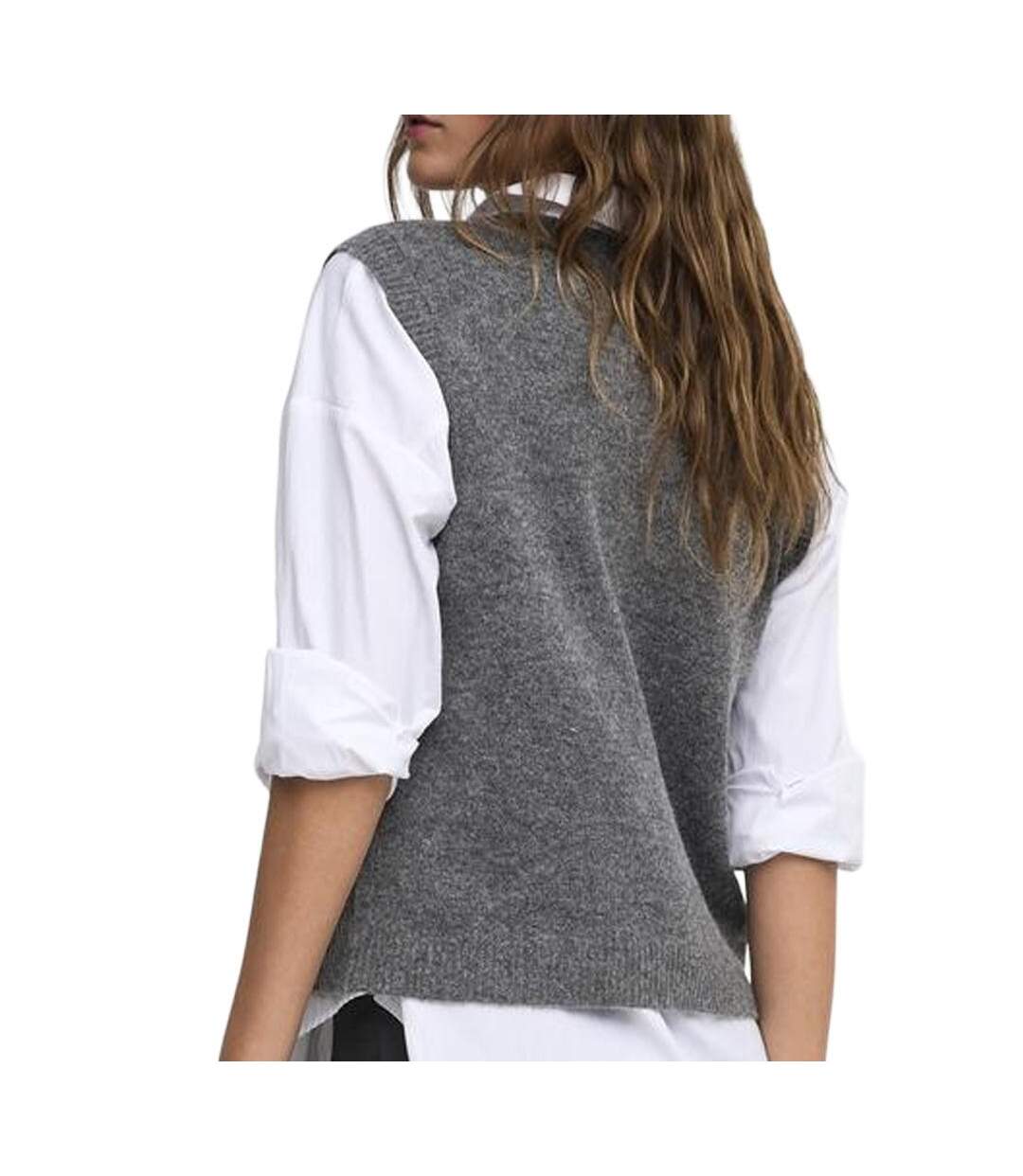 Gilet gris clair femme only livia-2