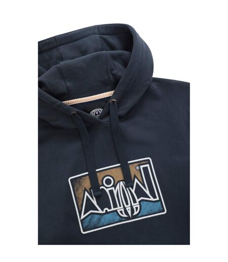 Mens river natural hoodie dark blue Animal